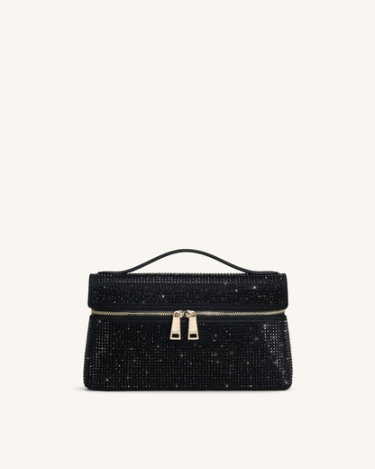 Jw Pei Thea Artificial Crystal Top Handle Bag Black