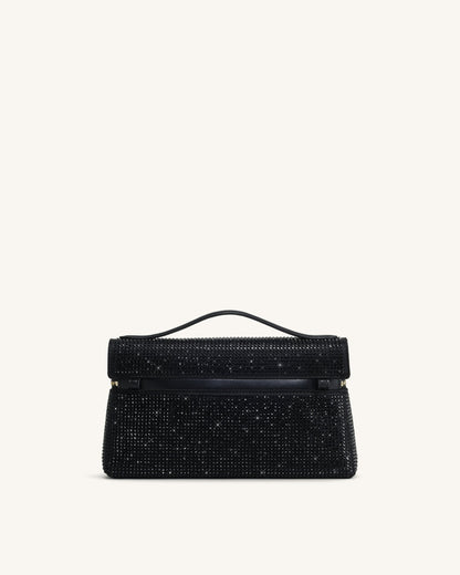 Jw Pei Thea Artificial Crystal Top Handle Bag Black