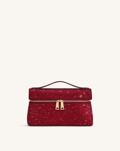Jw Pei Thea Artificial Crystal Top Handle Bag Red