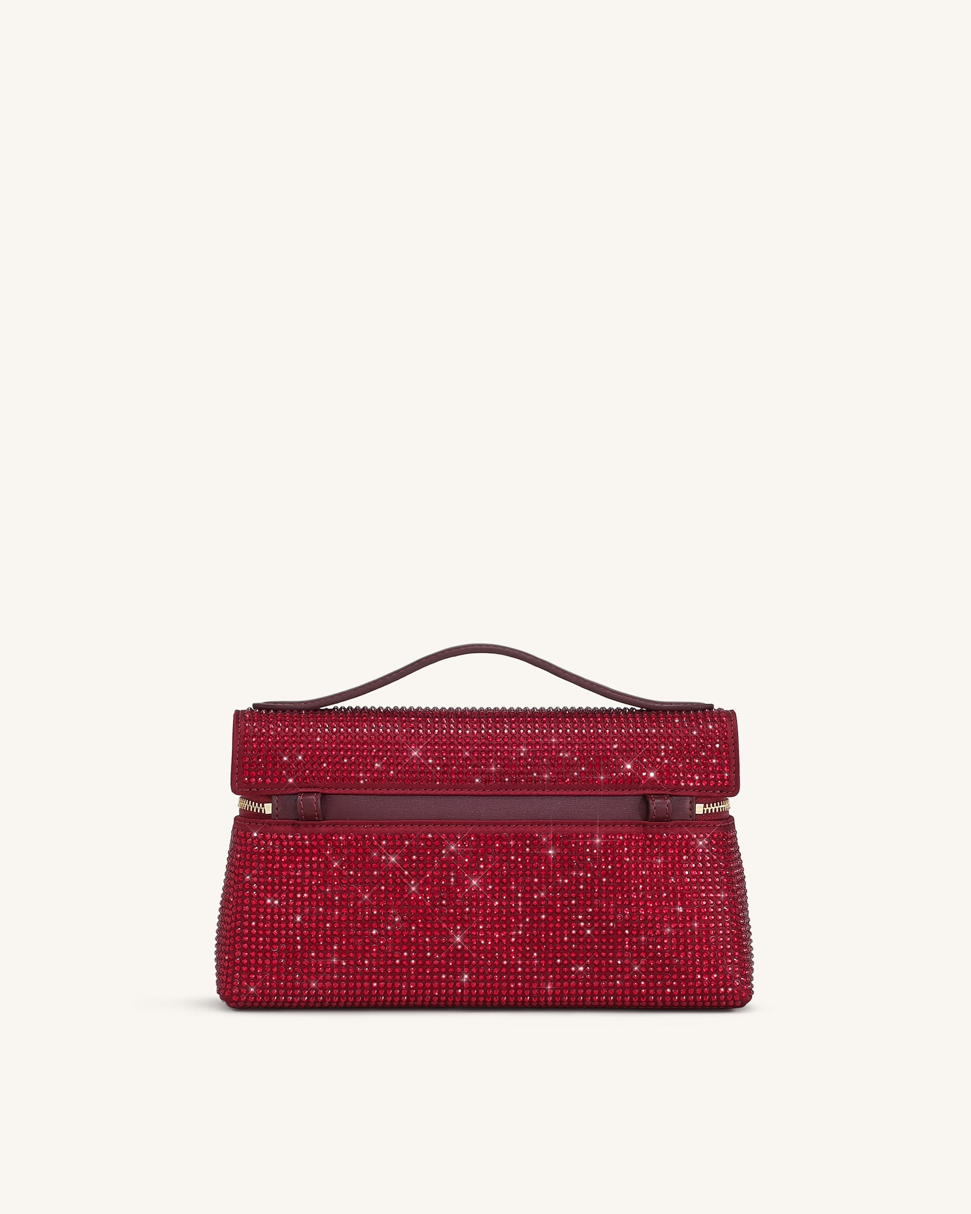 Jw Pei Thea Artificial Crystal Top Handle Bag Red
