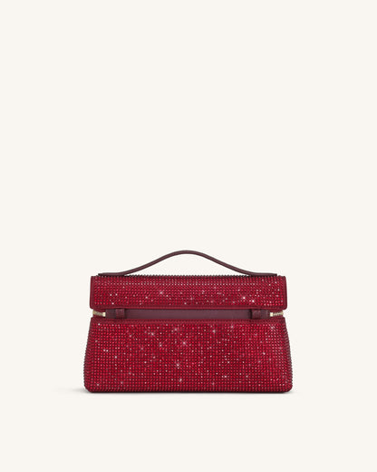 Jw Pei Thea Artificial Crystal Top Handle Bag Red