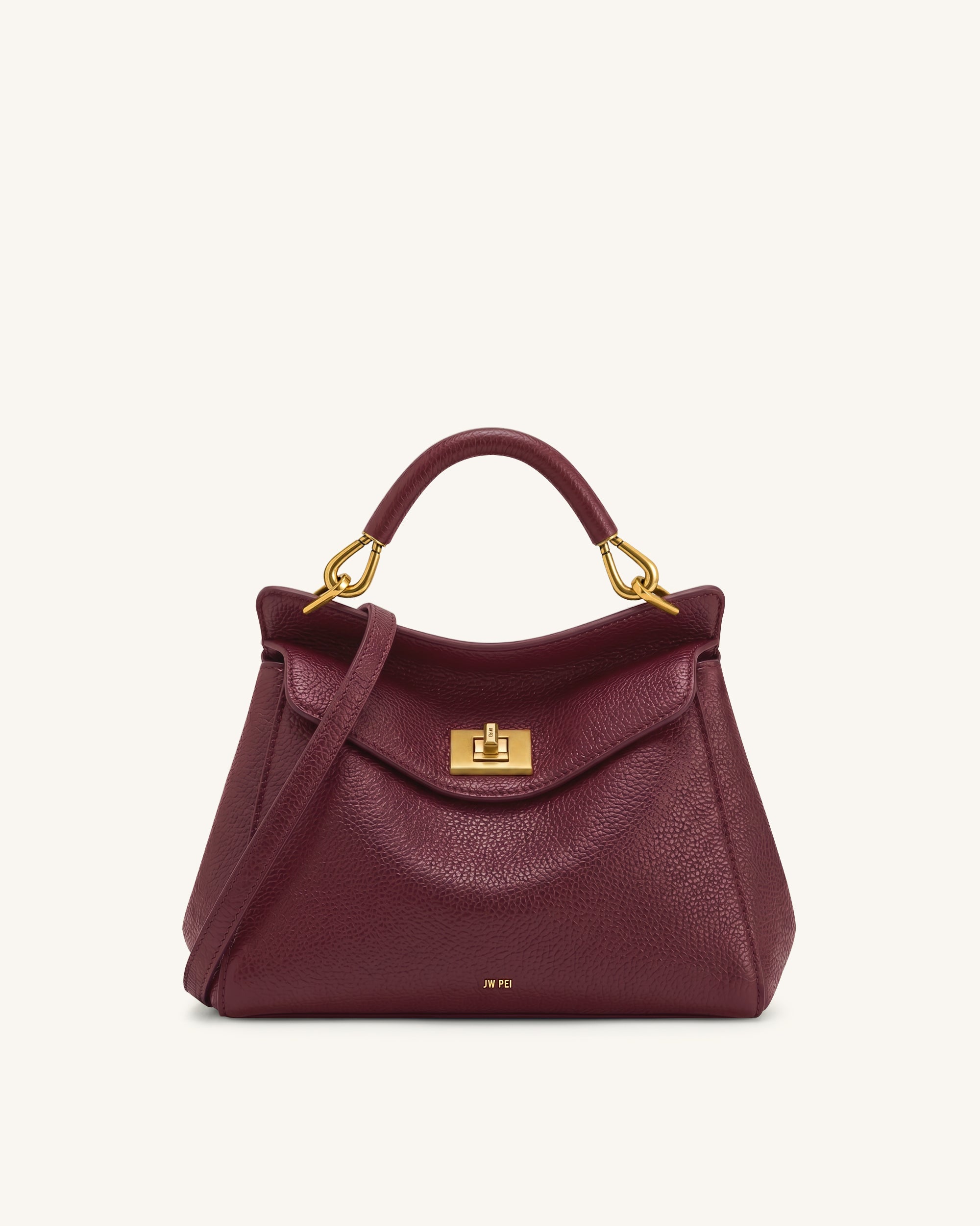 Jw Pei Lucia Classic Top Handle Bag Deep Burgundy