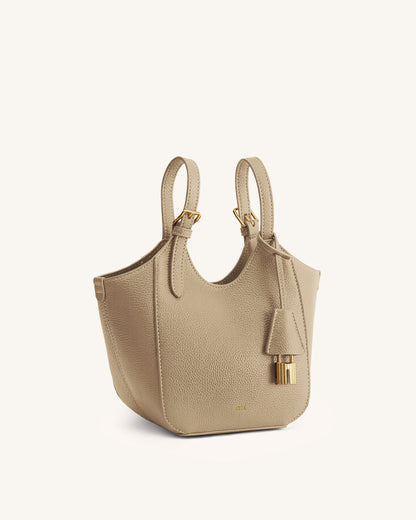Jw Pei Ines Padlock Tote Bag Gray Beige
