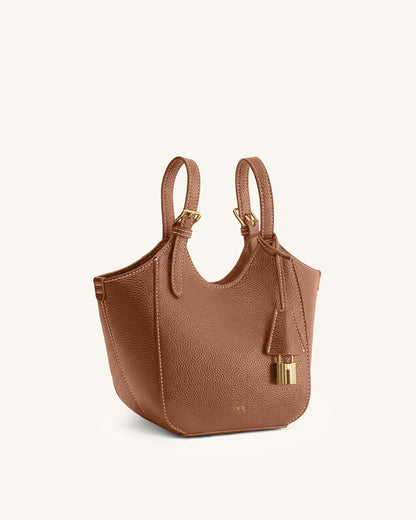 Jw Pei Ines Padlock Tote Bag Chocolate Brown