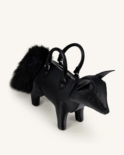 Jw Pei Kai Fox Shaped Top Handle Bag Black