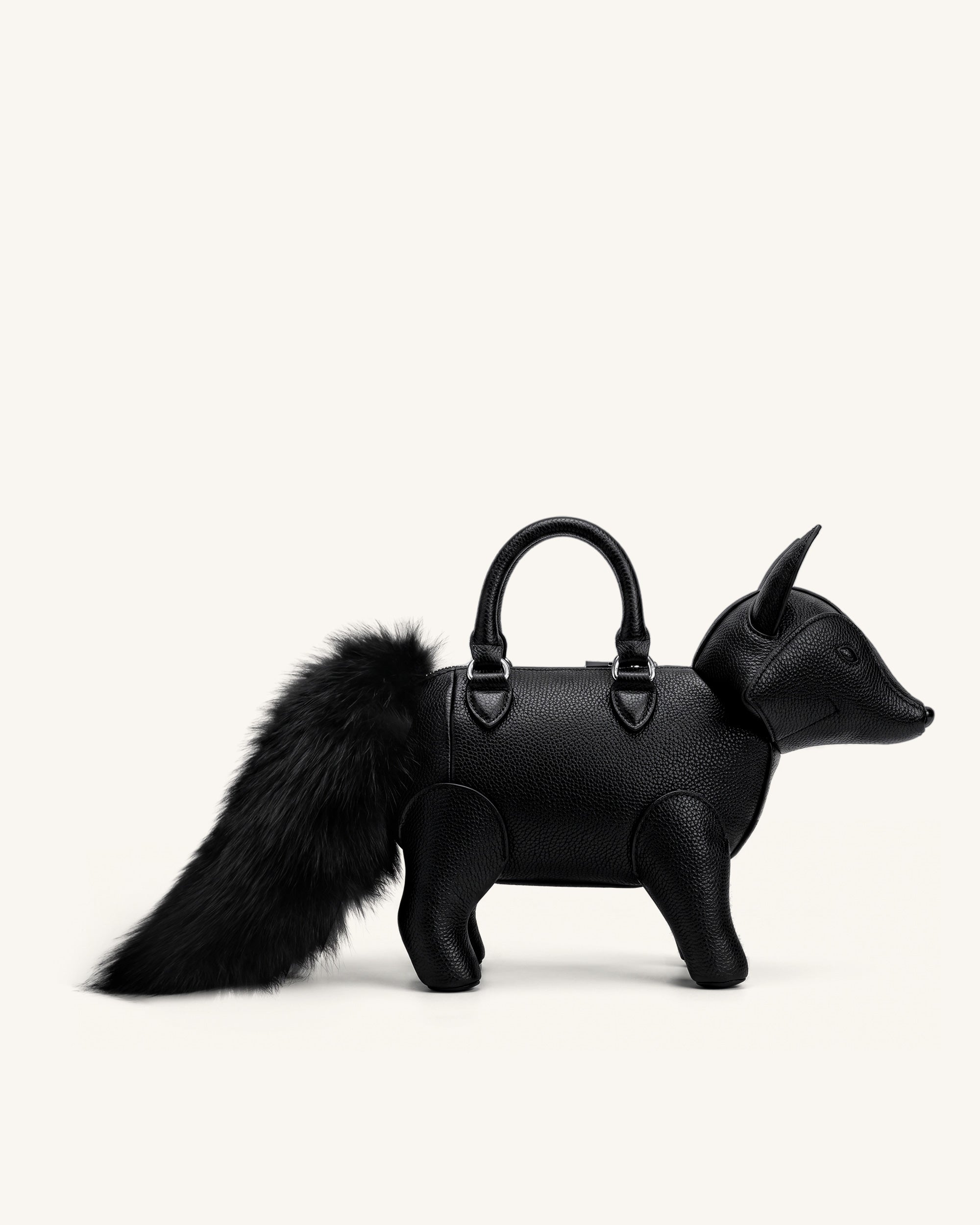 Jw Pei Kai Fox Shaped Top Handle Bag Black