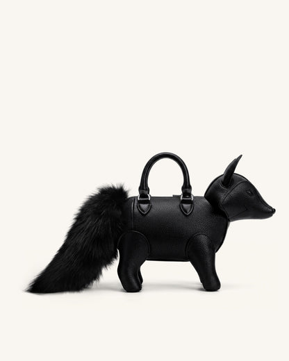 Jw Pei Kai Fox Shaped Top Handle Bag Black