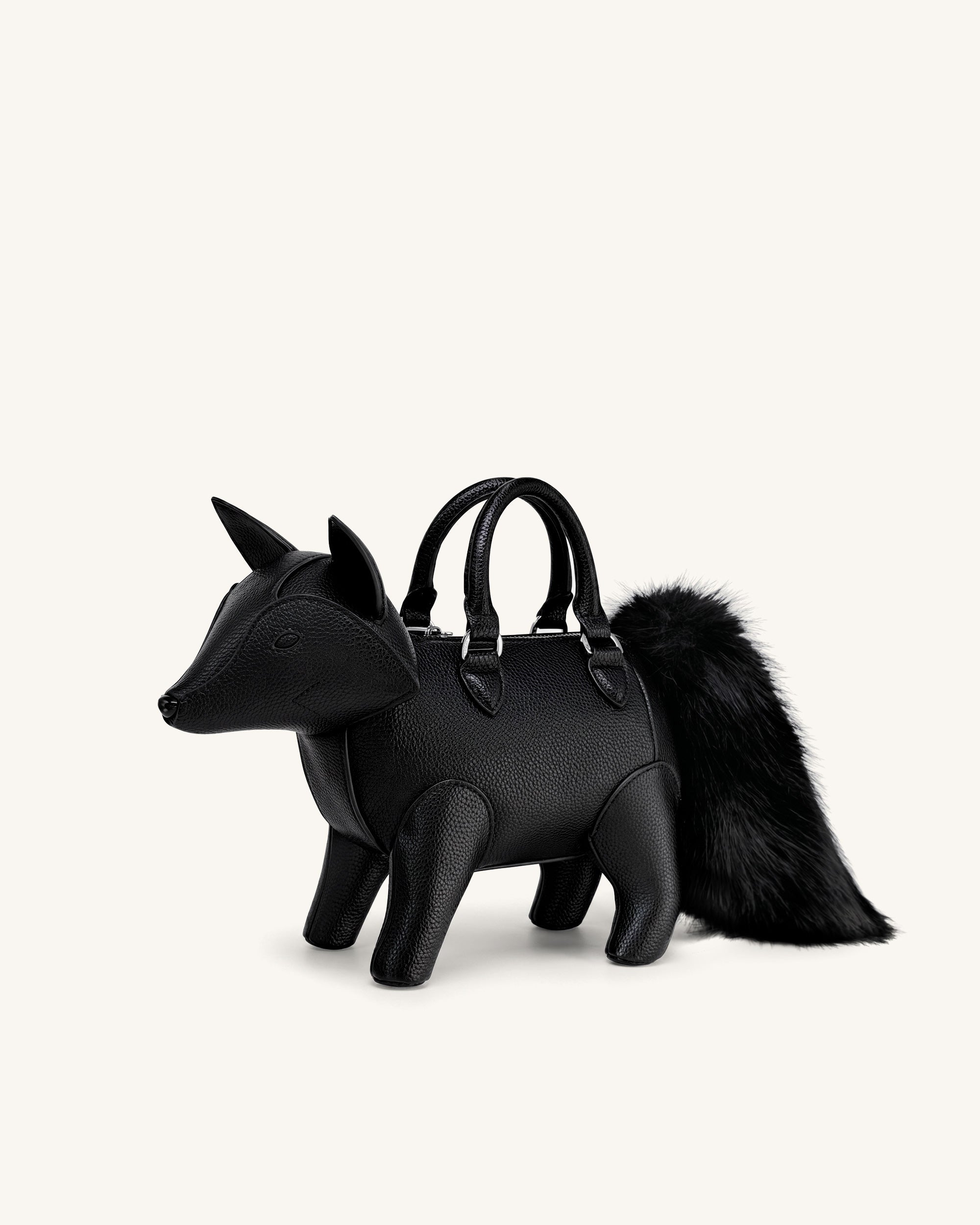 Jw Pei Kai Fox Shaped Top Handle Bag Black