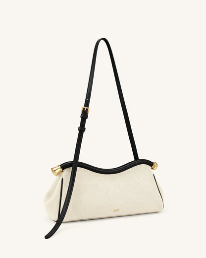 Jw Pei Naomi Curved Shoulder Bag Black Canvas