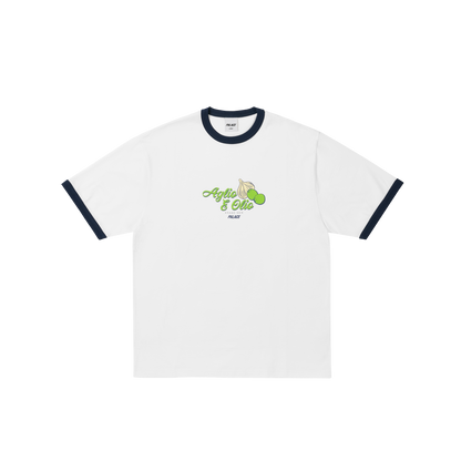 Palace Skateboards Aglio E OLIO Ringer T-Shirt Sunny Yellow
