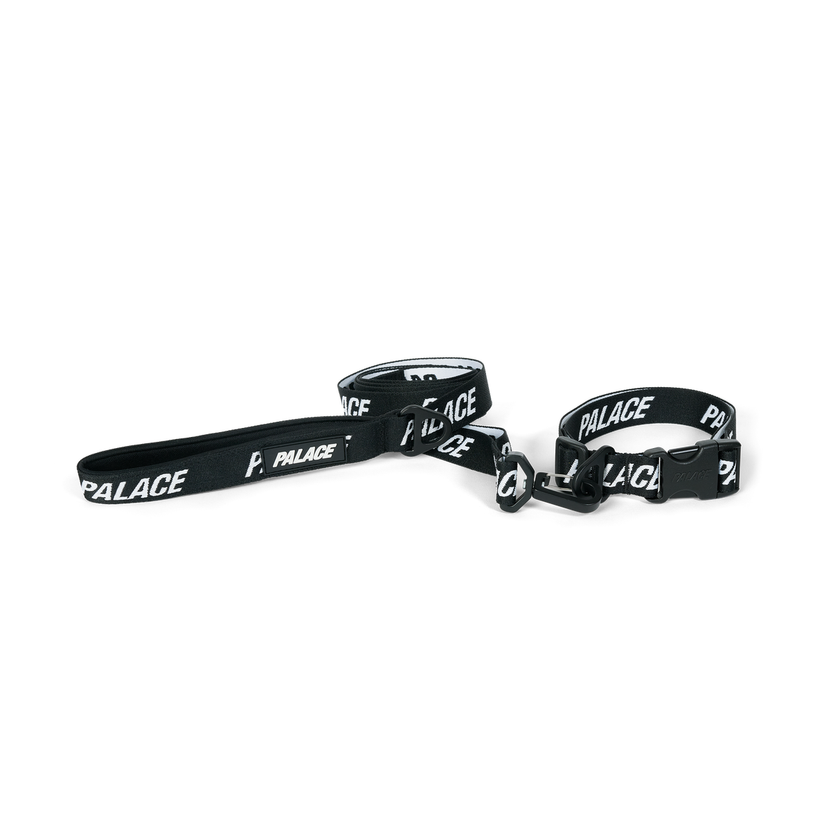 Palace Skateboards Jacquarded DOG Collar and LEAD Black