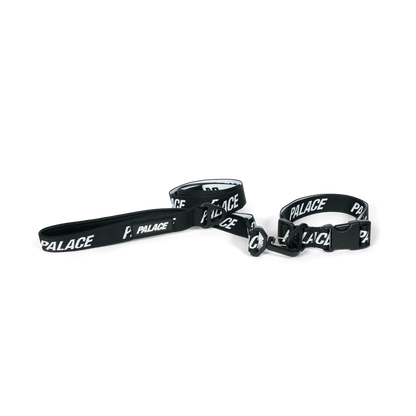 Palace Skateboards Jacquarded DOG Collar and LEAD Black