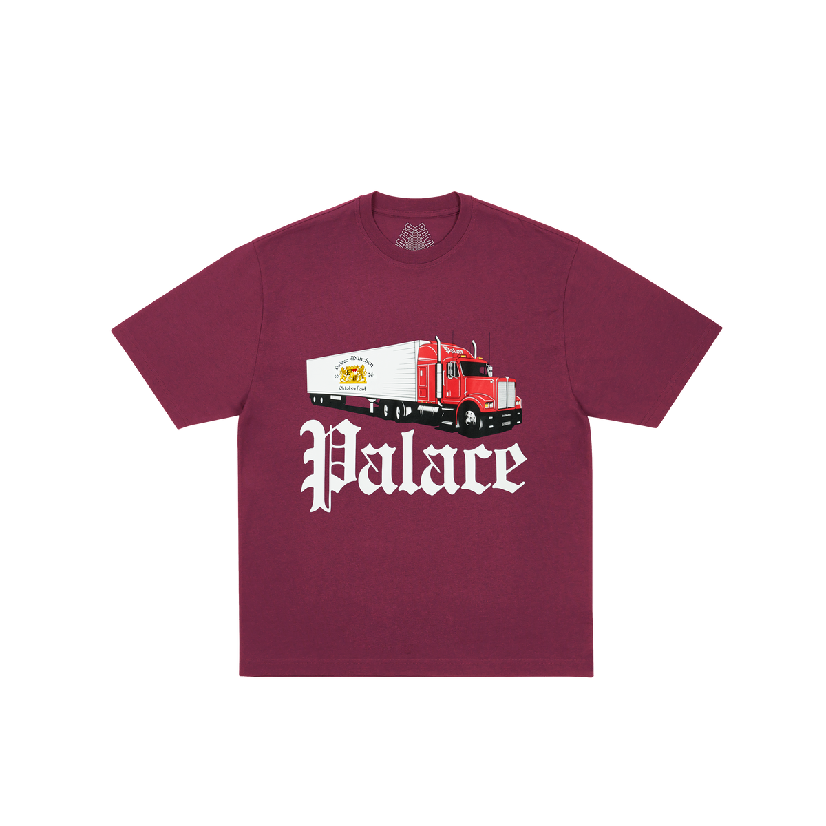 Palace Skateboards Truck OFF T-Shirt RICH WINE