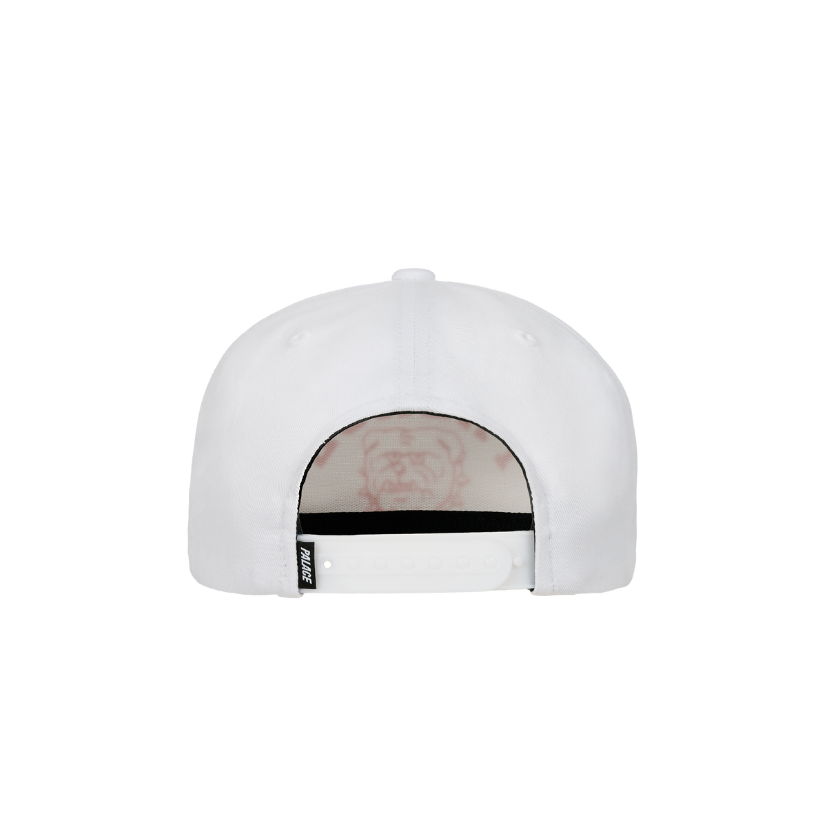 Palace Skateboards Bulldog P Frame 5-Panel Snapback White