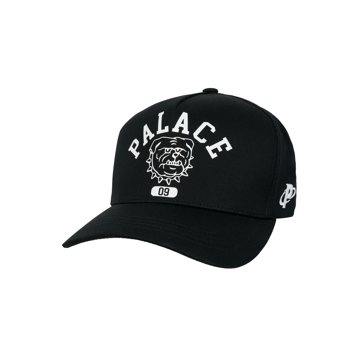 Palace Skateboards Bulldog P Frame 5-Panel Snapback White