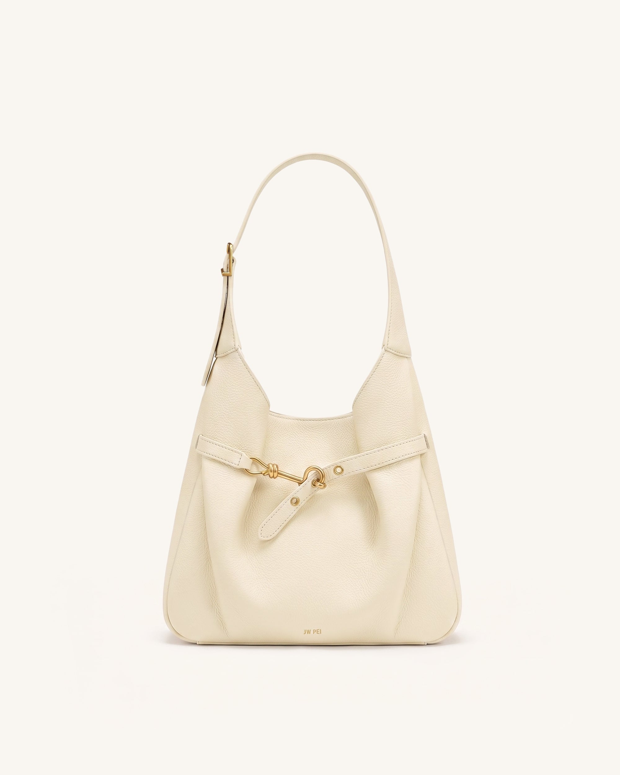 Jw Pei Alina Pebbled Hobo Bag White