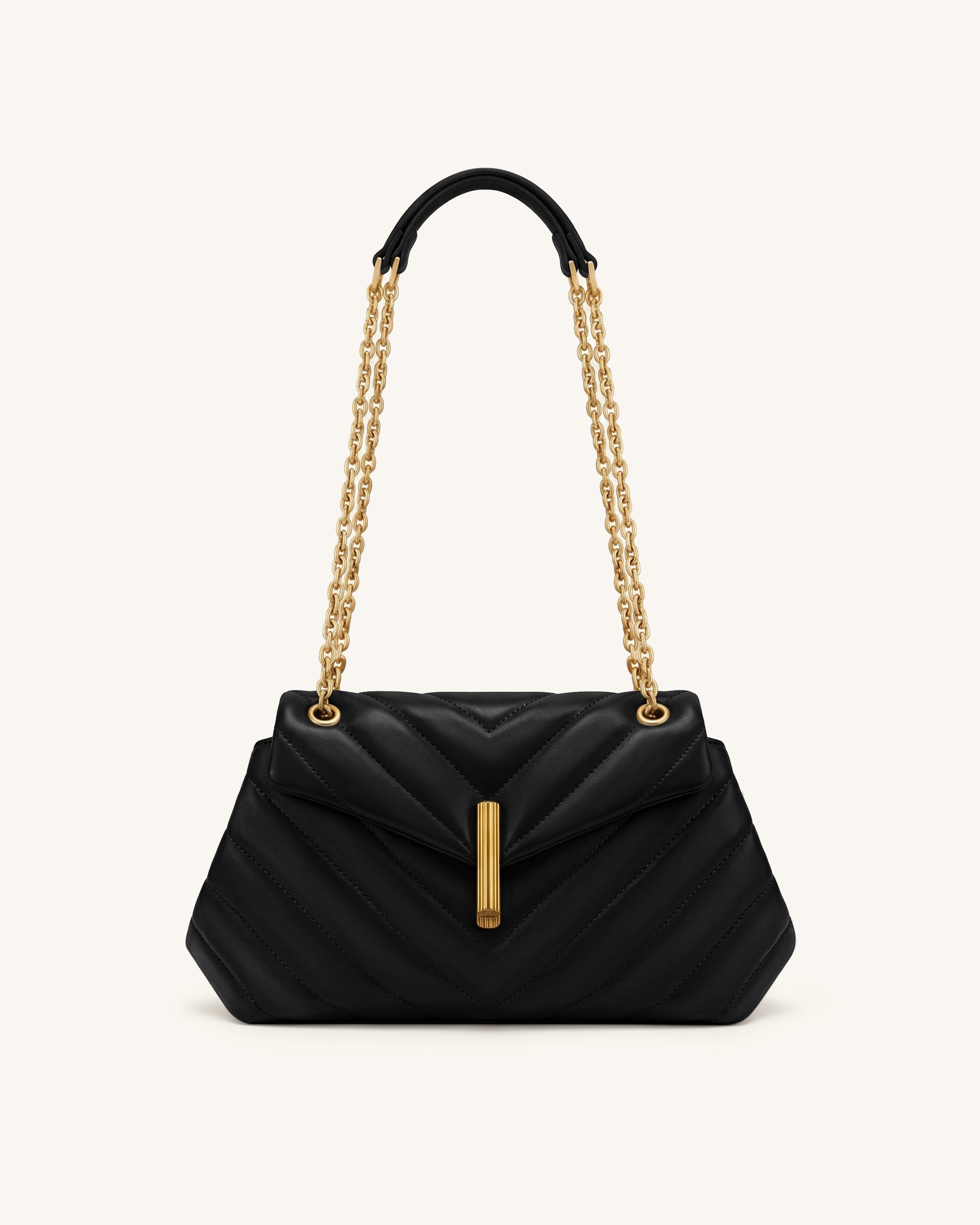 Jw Pei Valerie Quilted Chain Flap Shoulder Bag Black
