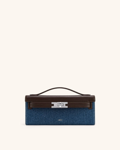 Jw Pei Bria Structured Top Handle Bag Blue Denim