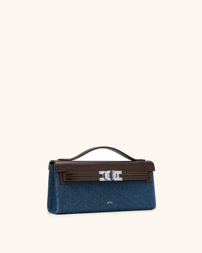 Jw Pei Bria Structured Top Handle Bag Blue Denim