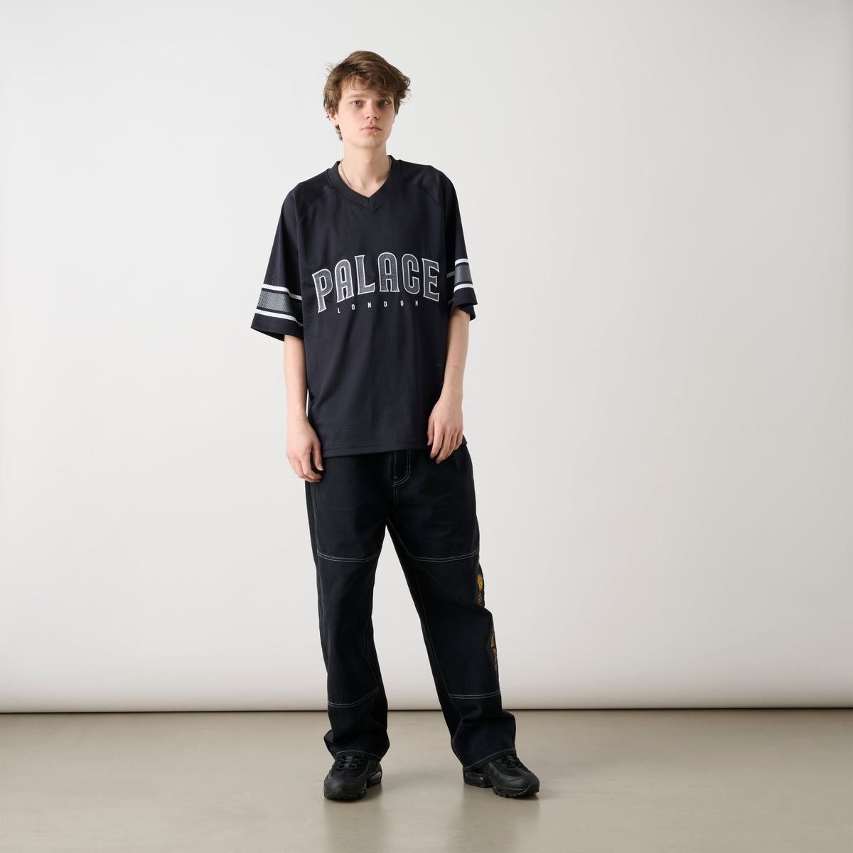 Palace Skateboards Satin the PARK MESH Jersey Black