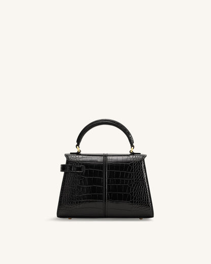 Jw Pei Elise Top Handle Bag Black Croc