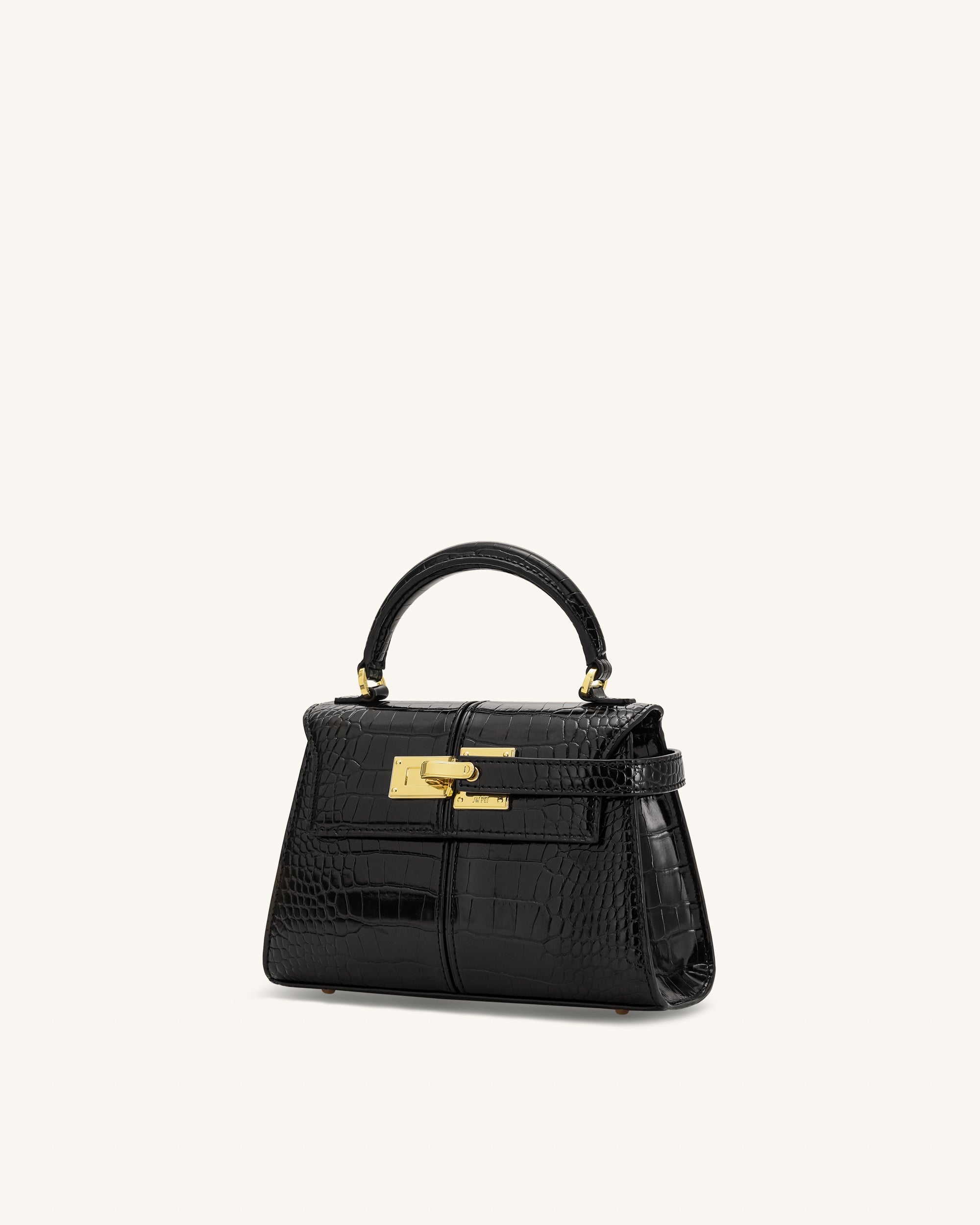 Jw Pei Elise Top Handle Bag Black Croc