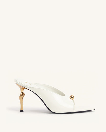 Jw Pei Noemi Pointed Toe Mule Heels White