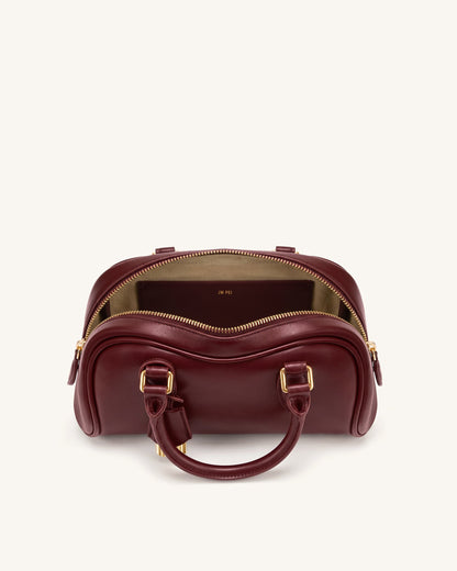 Jw Pei Rosalie Bowler Top Handle Bag Dark Burgundy