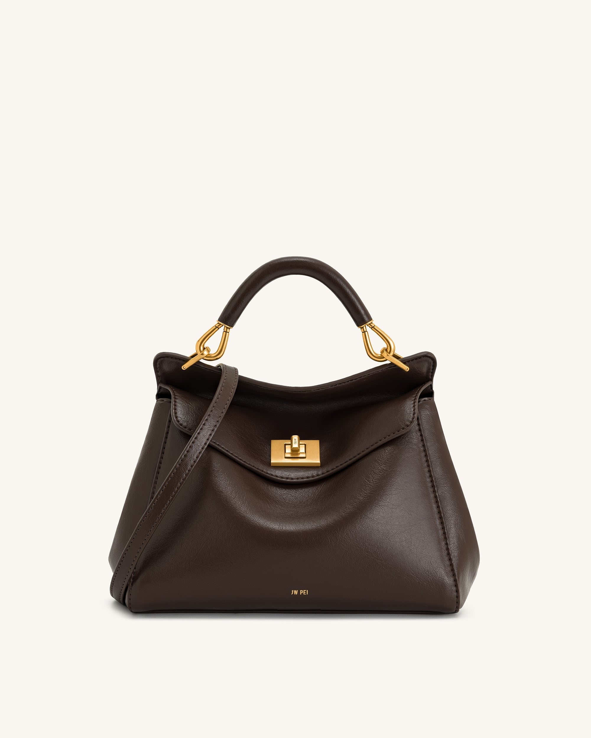 Jw Pei Lucia Classic Top Handbag Dark Brown