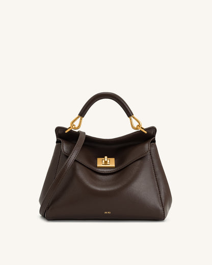 Jw Pei Lucia Classic Top Handbag Dark Brown