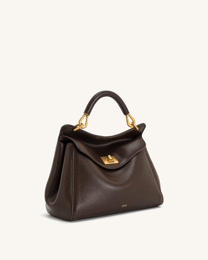 Jw Pei Lucia Classic Top Handbag Dark Brown