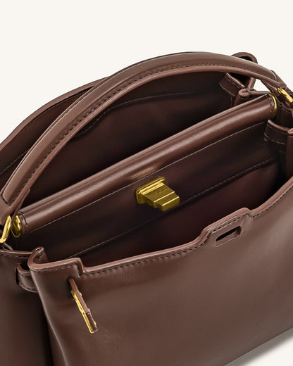 Jw Pei Carmen Top Handle Bag Reddish Brown