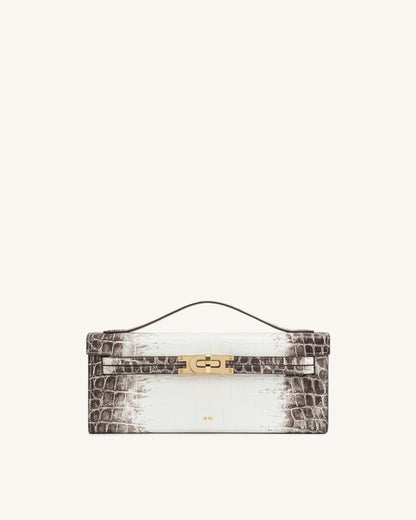 Jw Pei Bria Structured Top Handle Bag White Croc