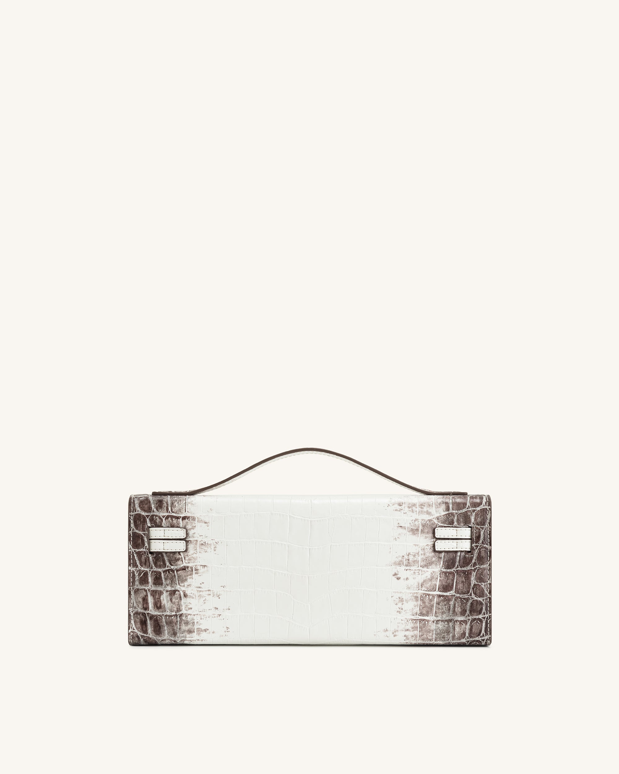 Jw Pei Bria Structured Top Handle Bag White Croc