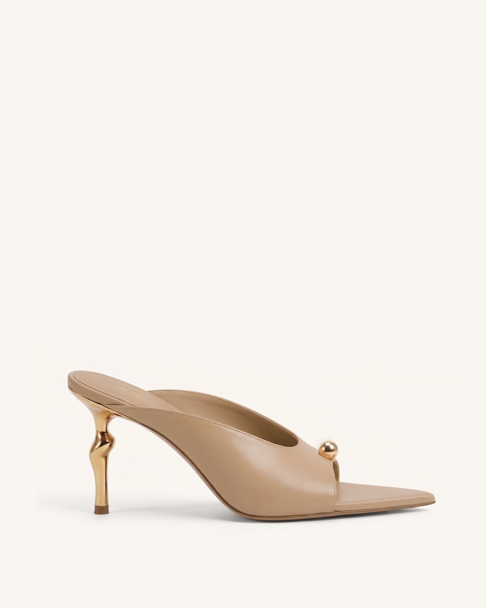 Jw Pei Noemi Pointed Toe Mule Heels Khaki