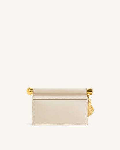 Jw Pei Holly Metal Pendant Embellished Clutch White