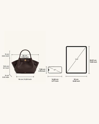 Jw Pei Hana Mini Tote Bag Dark Brown