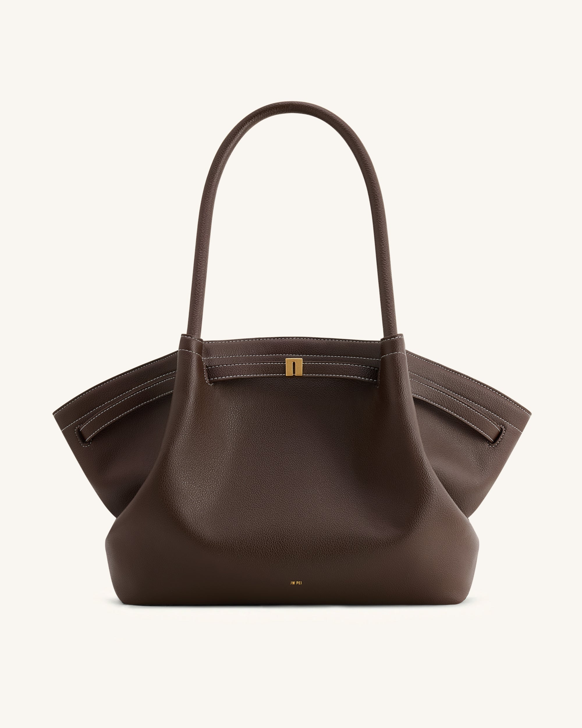 Jw Pei Hana Large Tote Bag Dark Brown