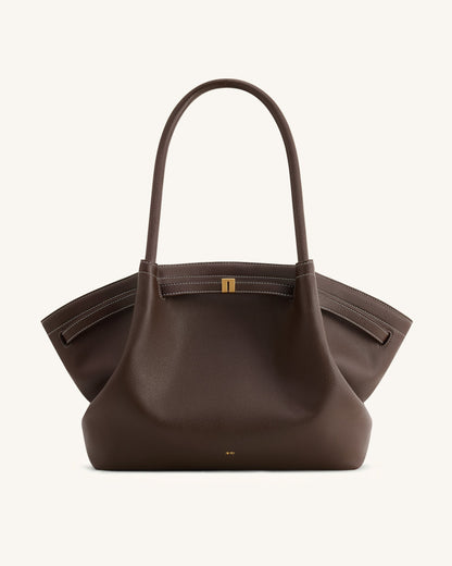 Jw Pei Hana Large Tote Bag Dark Brown