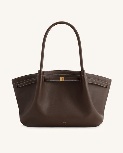 Jw Pei Hana Large Tote Bag Dark Brown