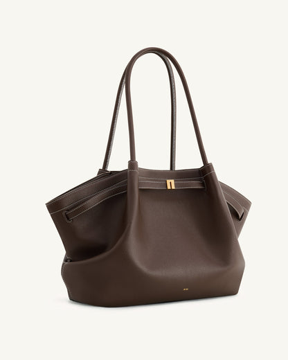 Jw Pei Hana Large Tote Bag Dark Brown