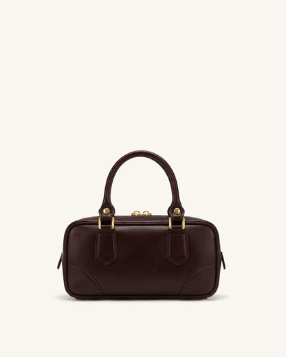 Jw Pei Odette Boston Top Handle Bag Dark Brown
