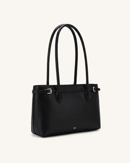 Jw Pei Camille Buckle Strap Tote Bag Black
