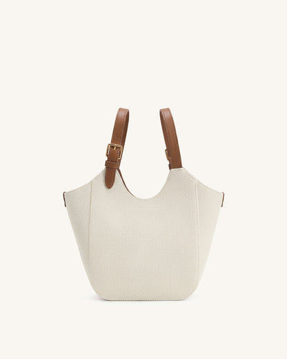 Jw Pei Ines Padlock Tote Bag Brown Canvas