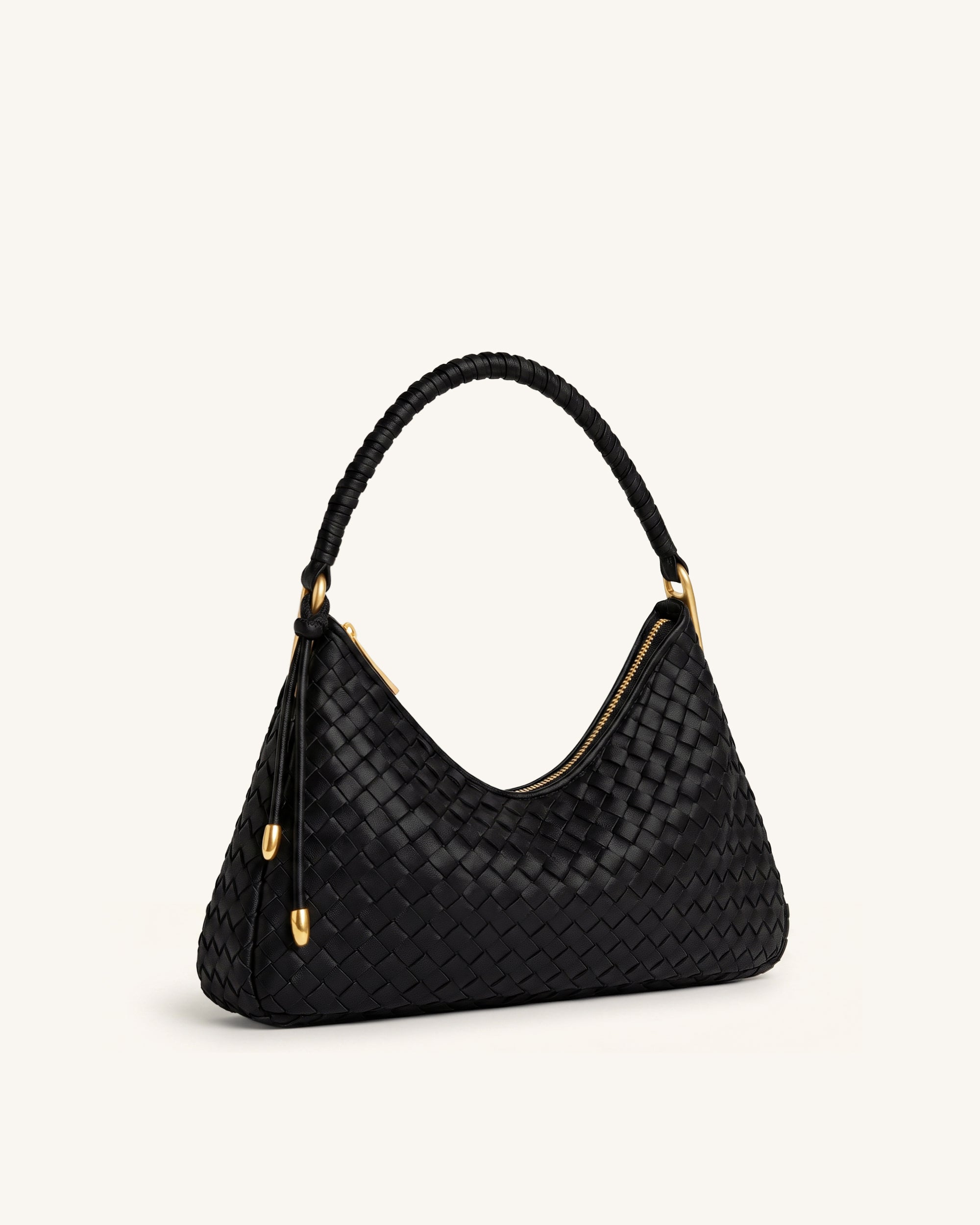 Jw Pei Lorena Woven Shoulder Bag Black