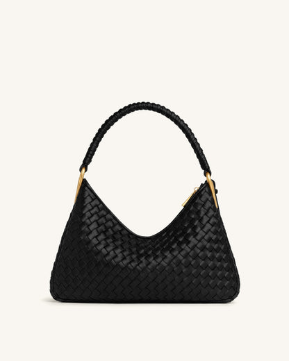 Jw Pei Lorena Woven Shoulder Bag Black