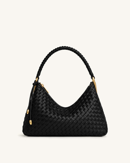 Jw Pei Lorena Woven Shoulder Bag Black