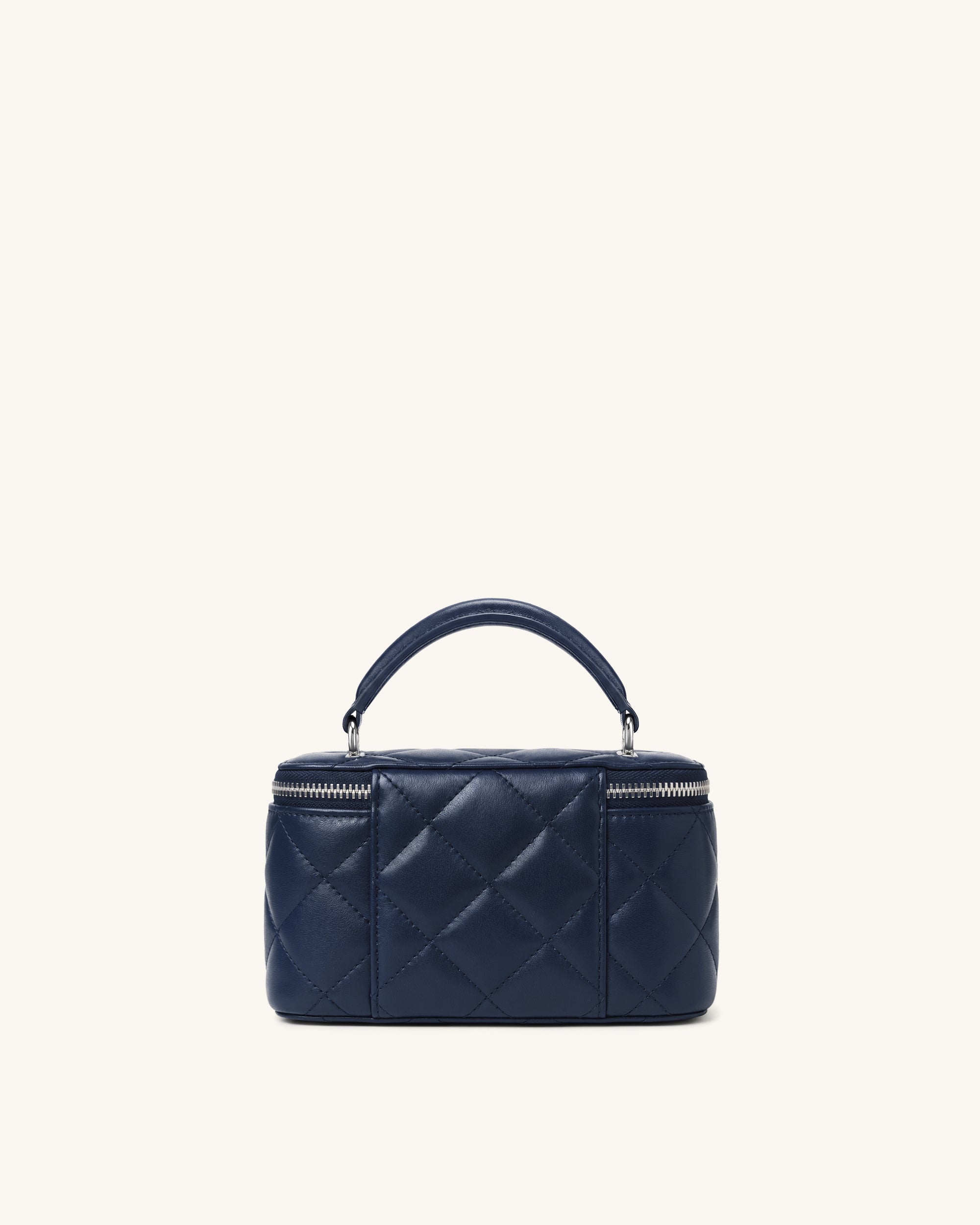 Jw Pei Vivienne Quilted Vanity Top Handle Bag Navy