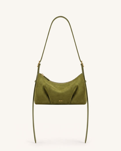 Jw Pei Loriette Faux Suede Crossbody Bag Olive Green