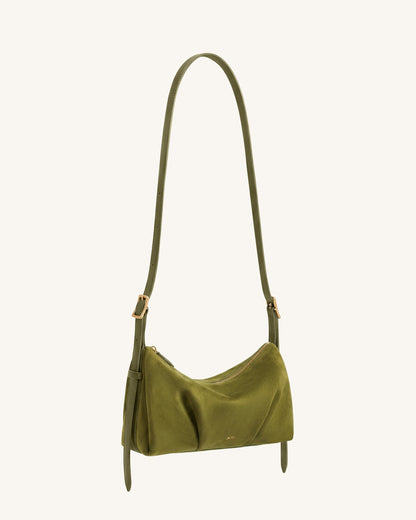 Jw Pei Loriette Faux Suede Crossbody Bag Olive Green